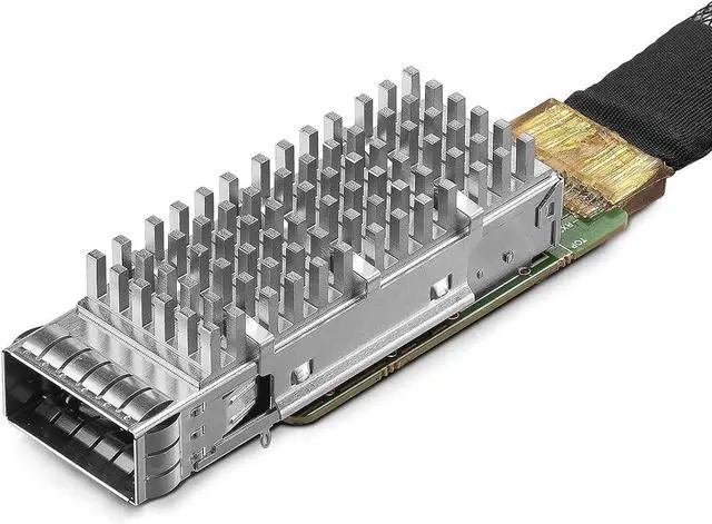 Alt view image 2 of 5 - 10Gtek 100G QSFP28 to QSFP28 Extender Cage with EEPROM on Extender Side, 3M Flat Cable in Nylon Jacket, 30AWG, 50cm