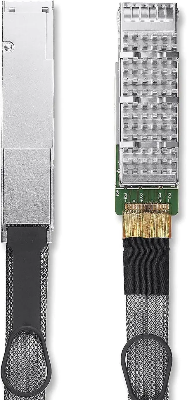Alt view image 5 of 5 - 10Gtek 100G QSFP28 to QSFP28 Extender Cage with EEPROM on Extender Side, 3M Flat Cable in Nylon Jacket, 30AWG, 50cm