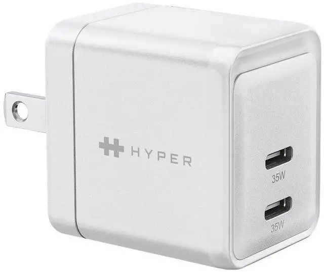 Main image of Hyper Juice 35W USB C Charger Block GaN Charger. Dual Port Fast Charger USB C GaN Charger for iPhone, iPad, MacBook. Compact & Portable 35W USB C Charger for 2 Devices.