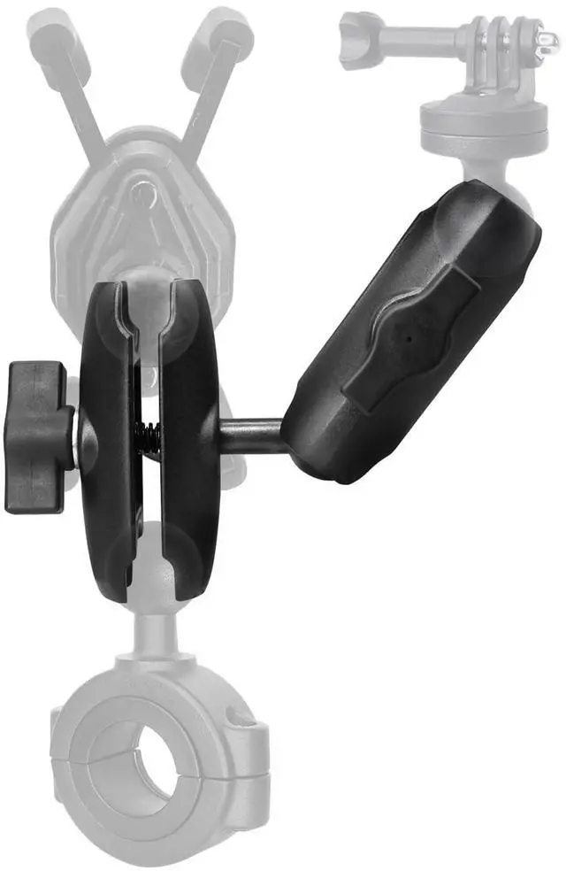 Main image of WINDFRD Aluminum 2-in-1 Double Socket Arm with 1" Ball, Compatible with RAM Mount, iBolt 1 inch/B Size / 25mm Ball Accessories, 360 Degree Rotation, Adjustable Dual Mount Arm