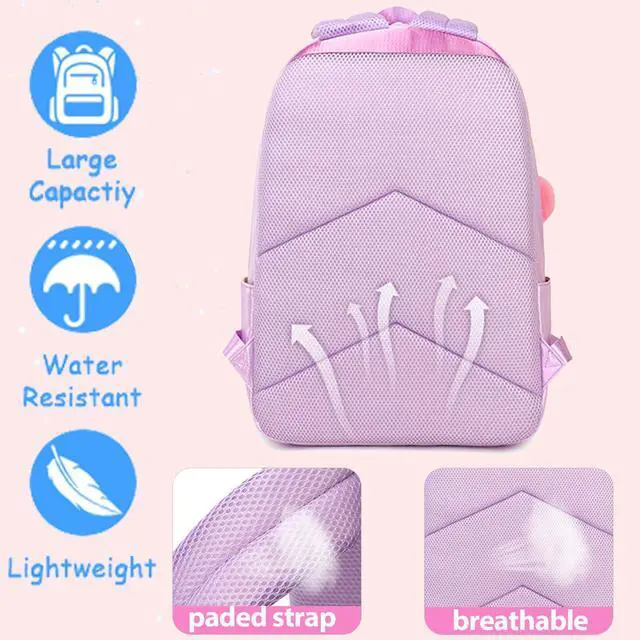 Alt view image 4 of 5 - Kidoomeeloo Girls Backpack School Backpacks for Girl Teens Girls Backpack with Lunch Box 16inch Laptop Backpacks for Elementary Middle School Bag Bookbag