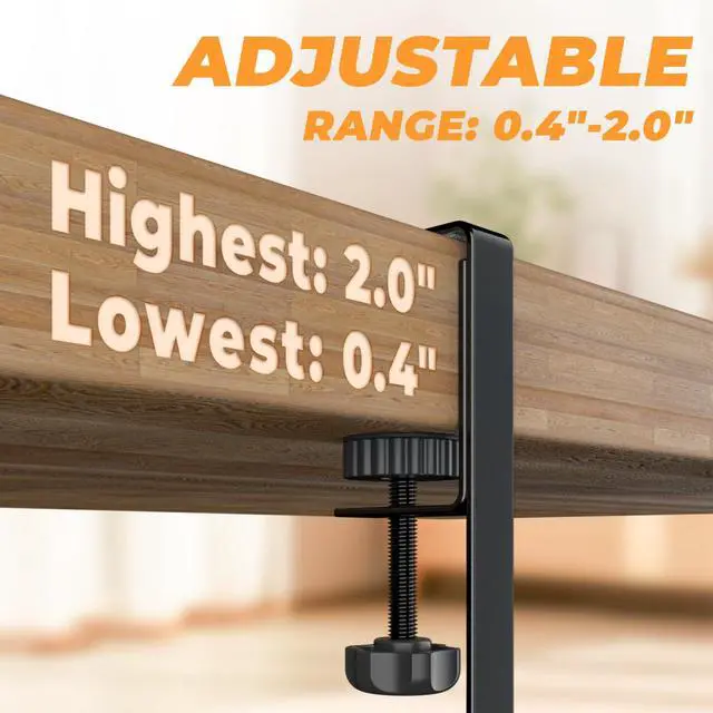 Alt view image 5 of 5 - Under Desk Cable Management Tray, No Drill Steel Desk Cable Organizers, Wire Management Tray Cable Management Rack (24.4" Length-Black)