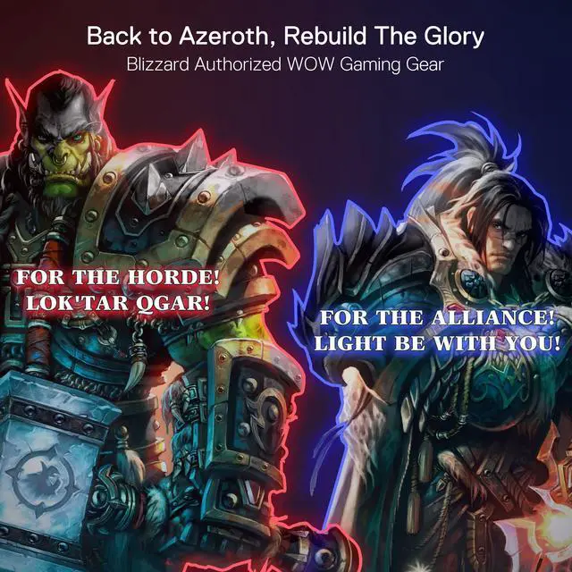 Alt view image 2 of 5 - Blizzard Gaming Mouse Pad, XXL Desktop Keyboard Mat, Wow Themed Symbol, Cloth Cover with Stitched Edge, Smooth Tracking & Stability, Never-Slip Rubber, 31.5x11.8x1.2 in