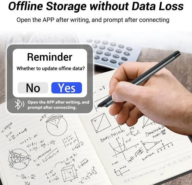 Alt view image 3 of 5 - PROGOO AI-Powered Smart Writing Set with Bluetooth Real-Time Sync | Smart Notebook & Pen | Erasable Pen, Audio-to-Text & AI Drawing | Multi-Format Export | iOS/Android | for Students & Professionals.