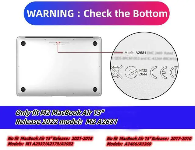 Alt view image 3 of 5 - AMCJJ Compatible with MacBook Air 13.6 inch Case 2025 2024 2023 2022 M4 A3240 M3 A3113 M2 A2681, Plastic Hard Shell Case;Keyboard Cover&;Screen Protector - Idea