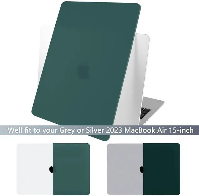 Alt view image 2 of 5 - Batianda Compatible for M4 MacBook Air 15 inch Case 2025 2024 M3 2023 M2 Chip Model A3241/A3114/A2941, Hard Shell Case with Screen Protector Silicone Keyboard Cover, Matte Teal