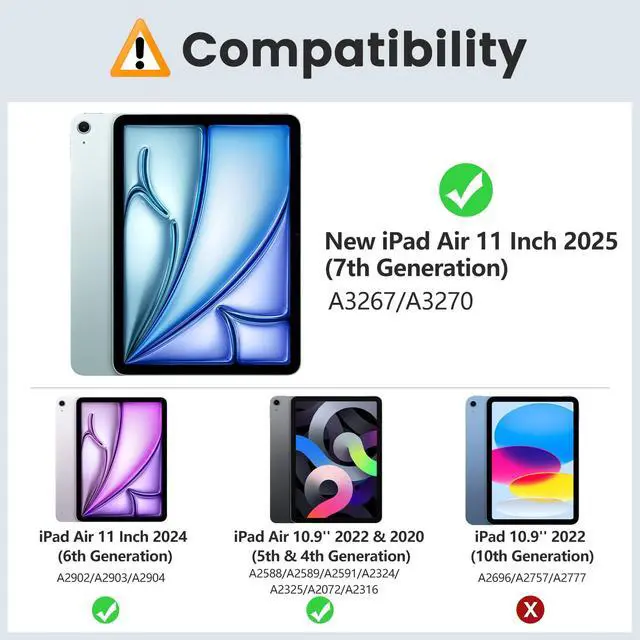 Alt view image 2 of 5 - MoKo for New iPad Air 11 Inch Case with Keyboard 2025/2024 Released, Magic Detachable Folio Keyboard Cover with Pencil Holder for iPad Air 7th/6th/5th/4th Generation, Lilac Purple