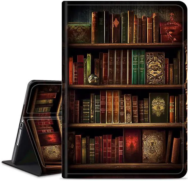 Main image of Case for Amazon Kindle Fire Max 11 Tablet (13th Generation, 2023 Release) 11", Slim PU Leather Stand Cover with Auto Wake/Sleep for All-New Fire 11 Max Tablet,Vintage Bookshelf