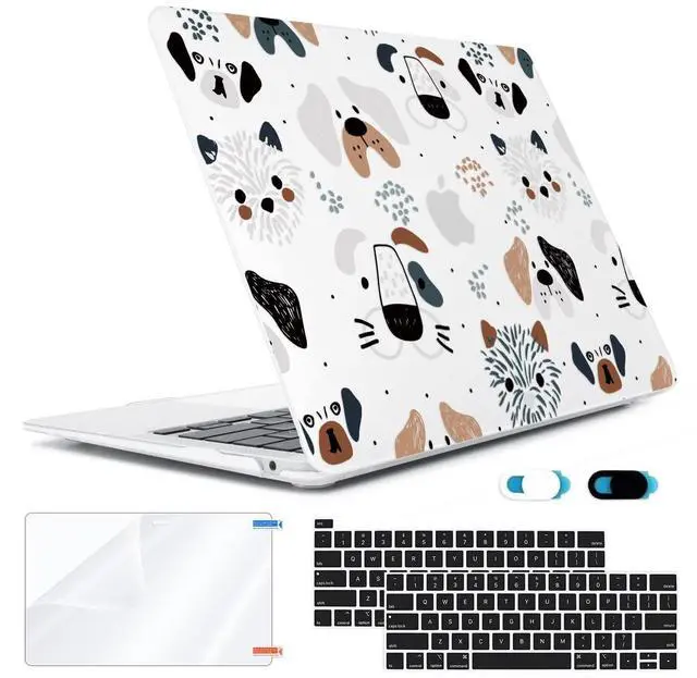 Main image of HOHAIYOO Compatible with 2022 M2 MacBook Pro 13 inch Case 2021 2020-2016 M1 A2338 A2289 A2251 A1706 A2159 A1989 with Touch Bar, Hard Shell Case&Keyboard Cover&Screen Protector&Webcam Cover, Funny Dog