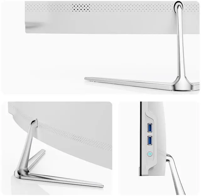 Alt view image 5 of 5 - 23.8 inch 2024 All in One Desktop PC, Windows 11, WiFi 6, FHD Display, 16GB RAM, 512GB SSD, Intel N5095 Processor, Bluetooth, Webcam, Mouse and Keyboard (8+256 Wired kit)