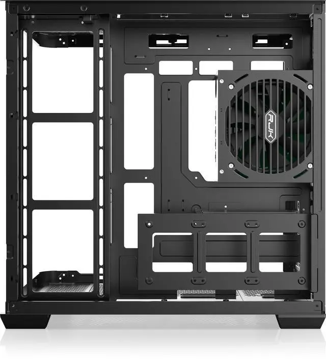 Alt view image 3 of 5 - RAIJINTEK ATREUS BT4 Black Mid-Tower E-ATX PC Case, Curved Glass Front & Side Panels, 4 x 120mm Infinity Mirror ARGB PWM Fans, High-Airflow, Vertical & Horizontal GPU Support (0R20B00255)