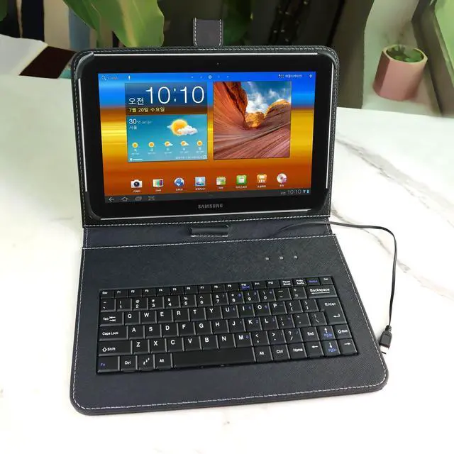 Alt view image 2 of 5 - ENJOY-UNIQUE 10 inch Tablet Case 9.7-11 inch Tablet Cover with QWERTY External Keyboard USB C Port Compatible with Samsung Galaxy Tab A8 A7, Fire HD, Googee U10, Blackview, Nokia T20, Tab M10