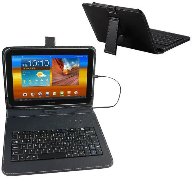 Main image of ENJOY-UNIQUE 10 inch Tablet Case 9.7-11 inch Tablet Cover with QWERTY External Keyboard USB C Port Compatible with Samsung Galaxy Tab A8 A7, Fire HD, Googee U10, Blackview, Nokia T20, Tab M10