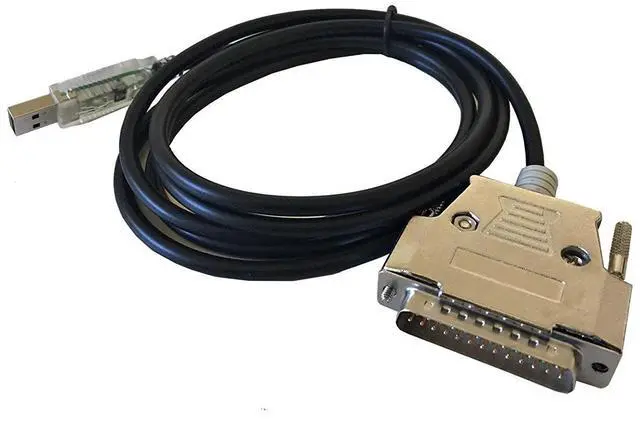 Main image of AYA 6Ft (6 Feet) USB to Serial RS-232 DB-25 Male Straight-Thru Cable FTDI Chipset (5-Wires)