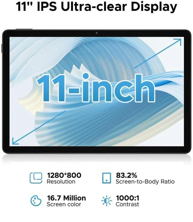 Alt view image 4 of 5 - DOOGEE U11 Android 16 Tablet with Keyboard,11 inch Android Tablet with Gemini AI 16GB+128GB/TF 2TB Octa-Core Gaming Tablets,90Hz Display,8580mAh,13MP+5MP,Widevine L1,BT5.0+5G WiFi,Face ID,Metal Body