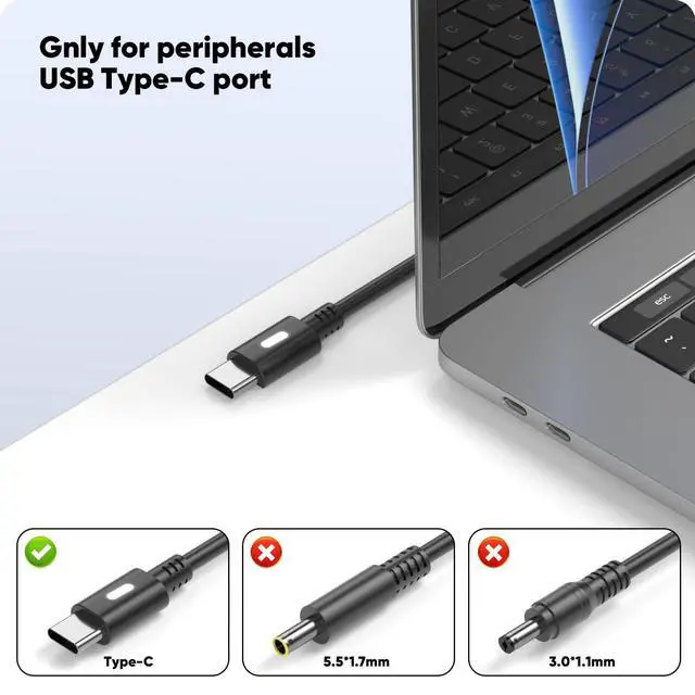 Alt view image 5 of 5 - Dell XPS 130W Laptop Charger USB C Type-C AC Adapter for Dell XPS 15 2-in-1 17 9575 9500 9510 9520 9530 9700 9710 9720 9730, Precision 5470 5480 5550 5560 5530 5570, Latitude, AC Fast Charger, LED,10F