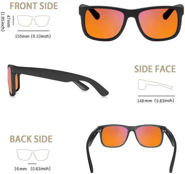 Alt view image 4 of 5 - MAXJULI XXL Blue Light Blocking Glasses for Big Heads Men,Computer Reading/Gaming/TV/Phones Glasses for Women Men (Orange) 8806XXL