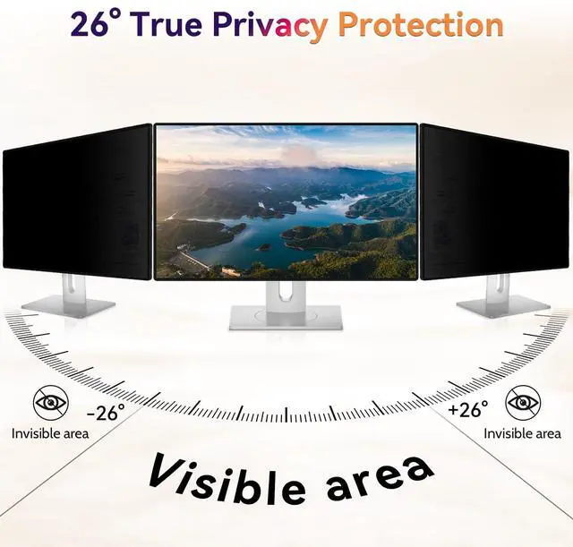 Alt view image 3 of 5 - [2025 New] 34 Inch Curved Computer Privacy Screen Protector for 21:9 Aspect Ratio Widescreen Monitor,Removable Eye Protection Anti Glare Blue Light Filter,34in Anti Spy Desktop Security Private Shield