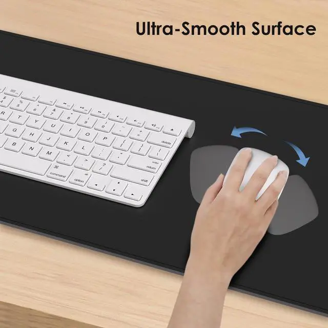 Alt view image 4 of 5 - Magnetic Mouse Pad with Wireless Charging, 35.4'' x 16.9'' Extra Large Desk Pad, Waterproof and Scratch-Resistant Mousepad, Charcoal Black Computer Mouse Mat for MacBook, PC, Laptop