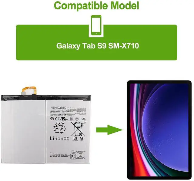 Alt view image 2 of 5 - SwarKing Replacement Battery EB-BX716ABY Compatible with SAM Tab S9 11(2023)/X710 Replacement with Tools