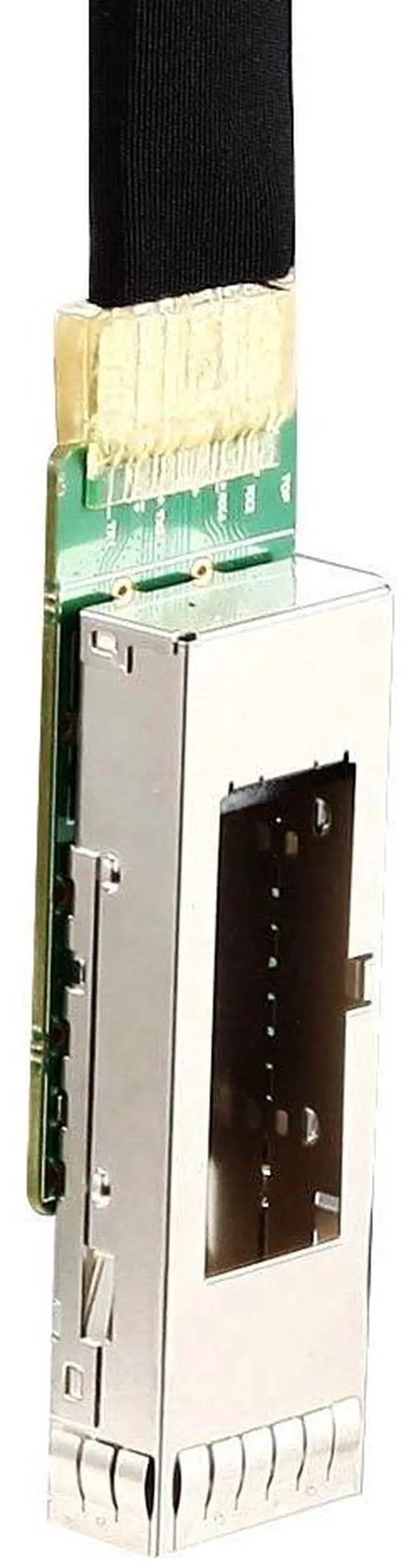 Alt view image 3 of 5 - 10Gtek 40G QSFP+ to QSFP+ Extender Cage with EEPROM on Extender Side, 3M Flat Cable in Nylon Jacket, 30AWG, 10cm