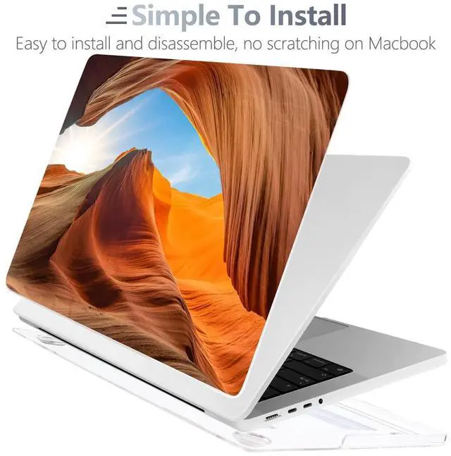 Alt view image 4 of 5 - Batianda for New MacBook Pro 14 inch Case 2025 M5 2024 2023 2021 Release with M4 M3 M2 M1 Pro/Max Chip,Landscape Series Designed Hard Shell with Keyboard Cover & Screen Protector, Desert Scenery