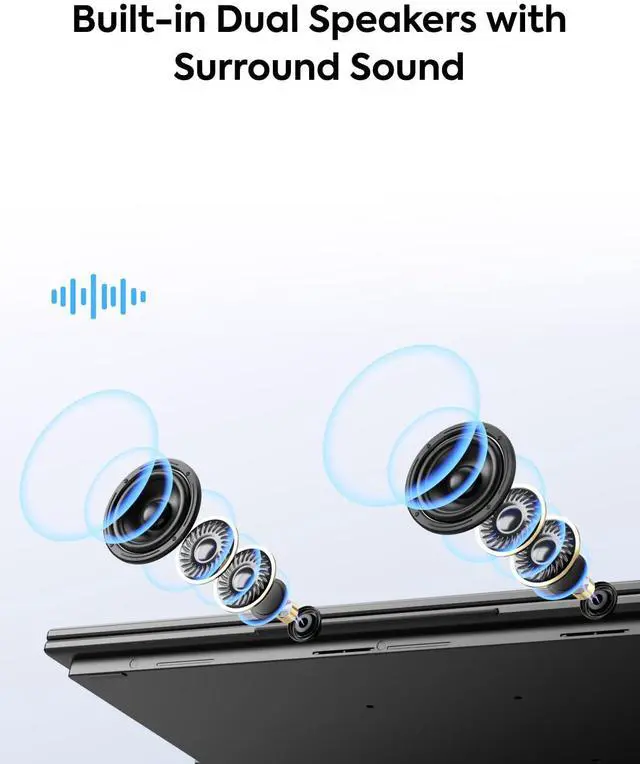 Alt view image 3 of 5 - MINISFORUM Dual Stacked Monitor, HDMI | USB-C 1080P 16:9 IPS Portable Extended Display, 15.6 Laptop Screen Extender, 170° Review Angle | 315° Rotation Dual Speaker Office Computer Monitor