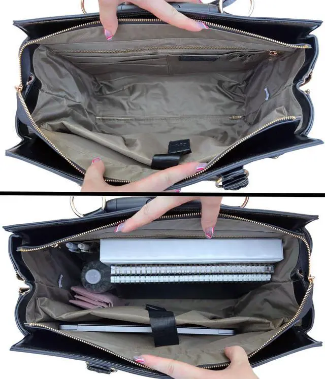 Alt view image 5 of 5 - New London Leopard Rolling Laptop Bag for Women Computer Case - Fits 13"-17" Laptop