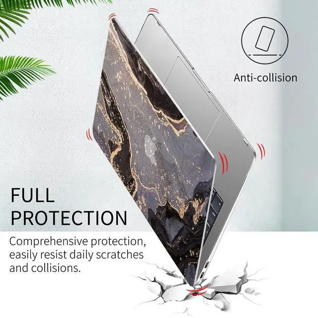 Alt view image 2 of 4 - Watbro Compatible with MacBook Air 13 Inch Laptop Case 2020 2019 2018 Release A2337 M1/A2179/A1932,Colorful Marble Case with Keyboard Cover Skin for MacBook Air 2020 with Touch ID