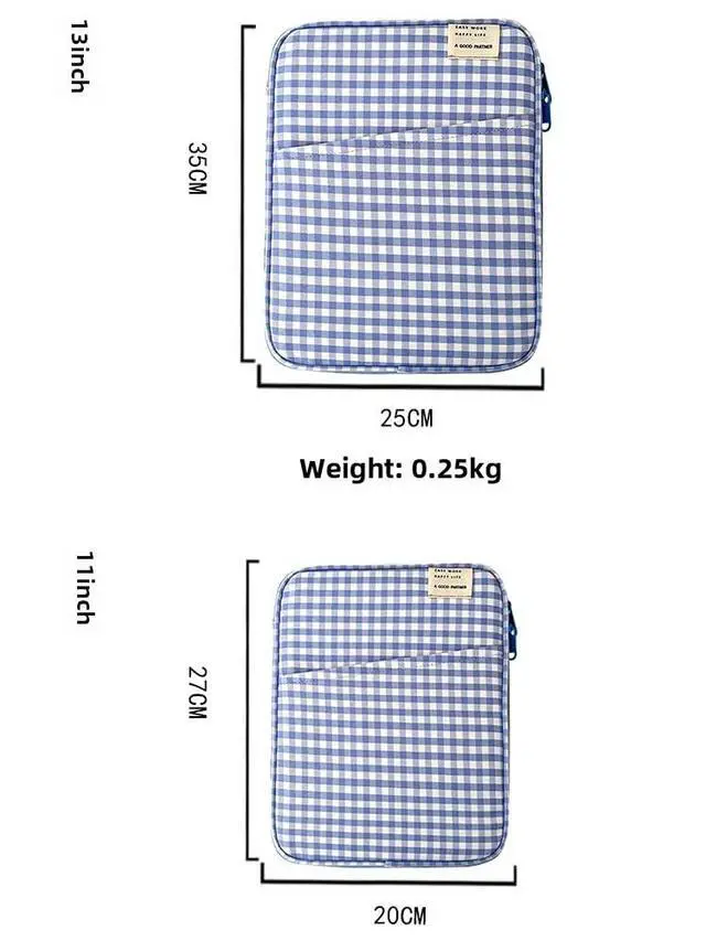 Alt view image 3 of 5 - Donloise 11-13Inch Cute Puffy Laptop Sleeve Fairycore Carrying Laptop Bag Cover Kawaii Tablet Liner Pouch Cottagecore Office Accessories (13inch,Black)