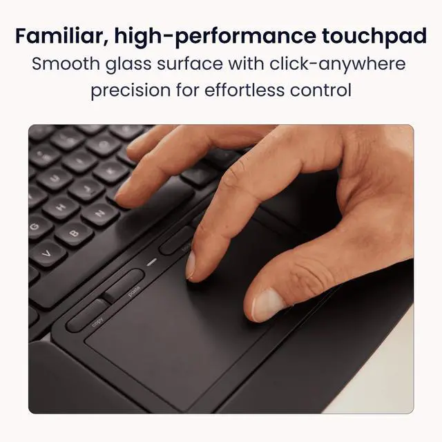 Alt view image 3 of 5 - Contour Design Touch: Wired Ergonomic Touchpad for Windows 10 & 11, Multi Touch & High Precision Glass Trackpad, Click Anywhere, 4 Programmable Shortcut Keys, Full Size Wrist Rest