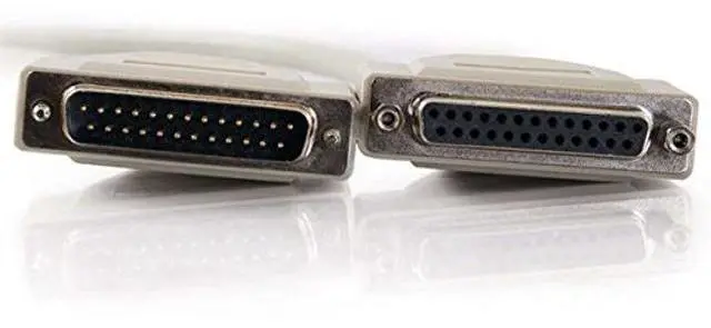 Alt view image 2 of 4 - Legrand - C2G DB25 M/F RS232 Serial Extension Cable with Male and Female DB25 Connectors, Beige PC Extension Cable, 100 Foot Serial Port Cable, 1 Count, C2G 02657