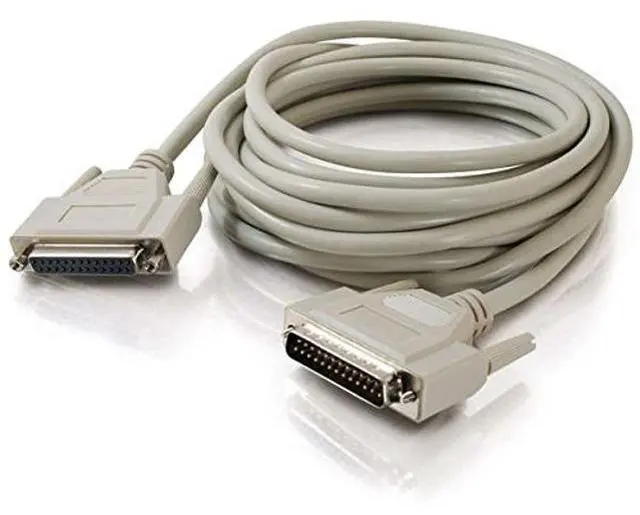 Alt view image 3 of 4 - Legrand - C2G DB25 M/F RS232 Serial Extension Cable with Male and Female DB25 Connectors, Beige PC Extension Cable, 100 Foot Serial Port Cable, 1 Count, C2G 02657