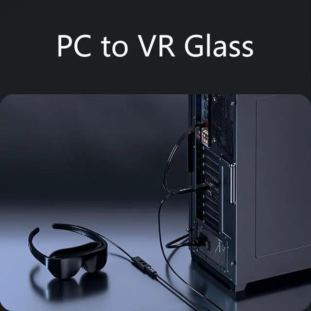 Alt view image 5 of 5 - FIBBR DisplayPort to USB C Cable Adapter with Double USB Power Supply, USB 3.2 Fast Speed 10Gbps Stable Transmission for PC Laptop Gaming Monitor VR Box Glass