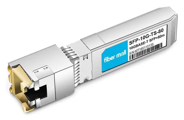 Alt view image 5 of 5 - 10G SFP+ RJ45 80m for Fortinet FN-TRAN-SFP+GC FS-TRAN-SFP+GC Mini-GBIC 10GBase-T SFP+ Transceiver 80m 10G-T Copper SFP+ to RJ-45