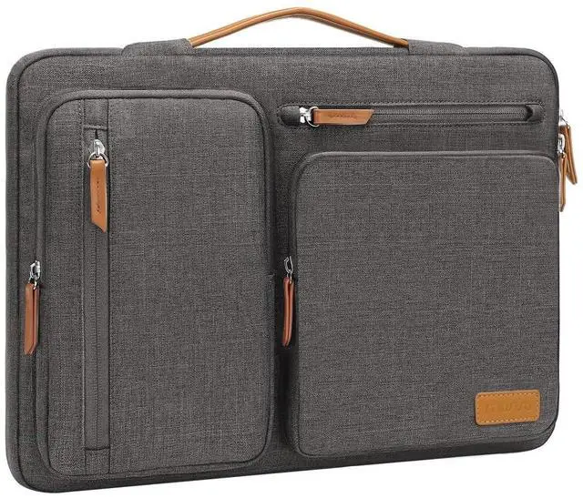 Main image of MOSISO 360 Protective Laptop Case 13 inch, 13 inch Laptop Sleeve Compatible with MacBook Air M4 M3 M2 M1 2025-2018/Pro M2 M1 2025-2016, Side Open Carrying Case with 4 Zipper Pockets&Handle, Taupe Gray