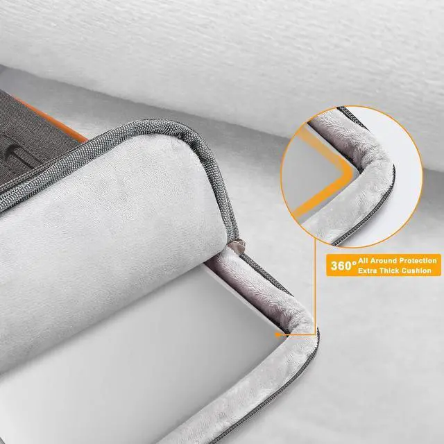 Alt view image 2 of 5 - MOSISO 360 Protective Laptop Case 13 inch, 13 inch Laptop Sleeve Compatible with MacBook Air M4 M3 M2 M1 2025-2018/Pro M2 M1 2025-2016, Side Open Carrying Case with 4 Zipper Pockets&Handle, Taupe Gray