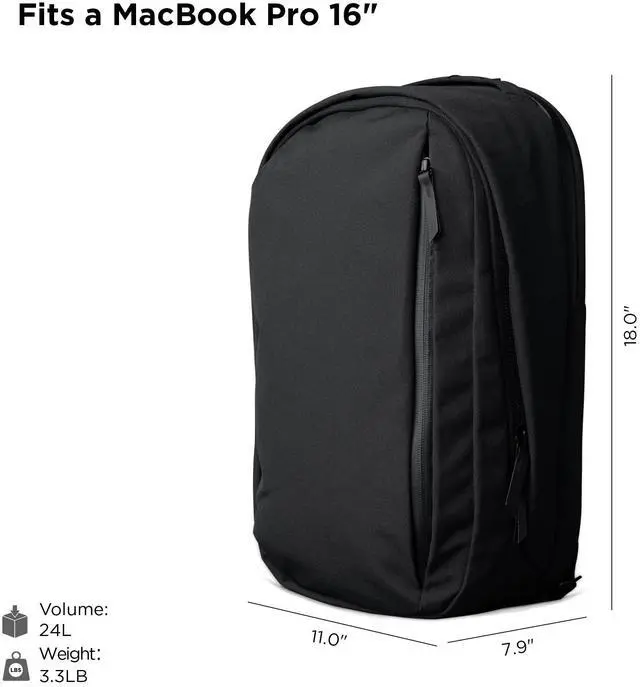 Alt view image 3 of 5 - ALPAKA Metro Backpack Pro and HUB Carabiner(L) - Fits 15.6" Laptop Business Travel Backpack with YKK Zippers; EDC Carabiner for Keys - Tactical Gear & Backpack Accessories.