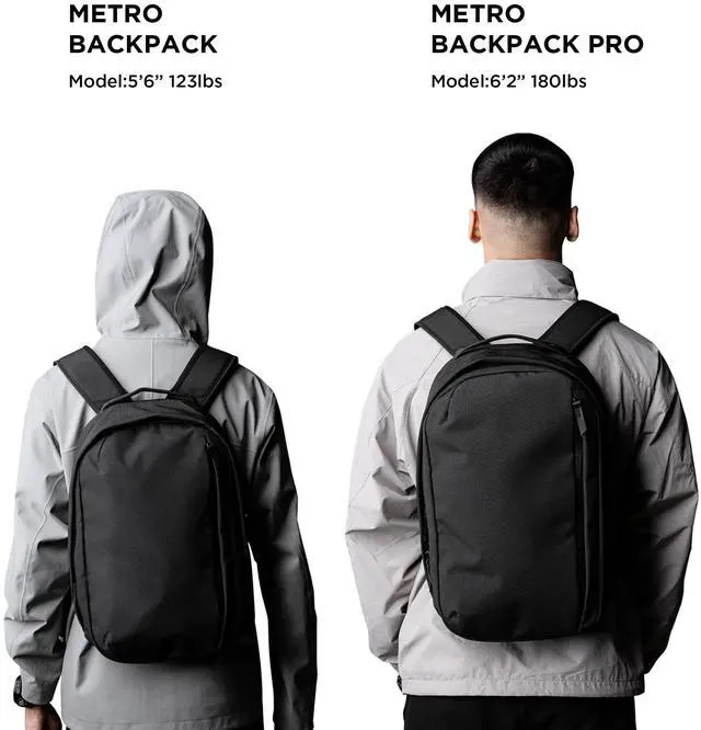 Alt view image 4 of 5 - ALPAKA Metro Backpack Pro and HUB Carabiner(L) - Fits 15.6" Laptop Business Travel Backpack with YKK Zippers; EDC Carabiner for Keys - Tactical Gear & Backpack Accessories.