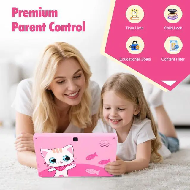Alt view image 3 of 5 - Kids Tablet 7 Tablets for Kids with Parental Control, WIFI Childrens Tablets for Toddlers with Plenty of Offline Child learning Apps Pre-installed, Toddler Tablet 3-7 Years Boy Girls GiftPink)