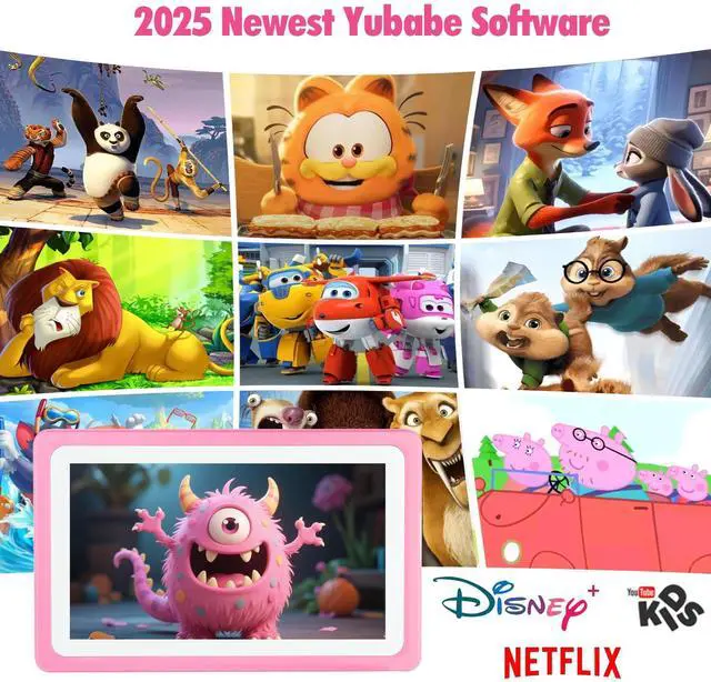 Alt view image 5 of 5 - Kids Tablet 7 Tablets for Kids with Parental Control, WIFI Childrens Tablets for Toddlers with Plenty of Offline Child learning Apps Pre-installed, Toddler Tablet 3-7 Years Boy Girls GiftPink)