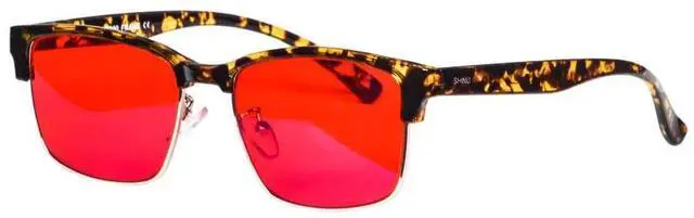 Main image of Blue Ray Glasses for Better Sleep Red Lens Glasses Anti Blue Green Light for Men Eyewear SH018(C4RED)