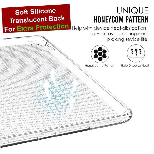 Alt view image 5 of 5 - DuraSafe Cases for iPad 5 2017iPad 6 2018 [iPad 5th 6th ] 9.7 Inch A1893 A1822 A1954 MP252LL/A MPGA2LL/A MRM52LL/A MR702LL/A MR6Y2LL/A Dual Angle Stand Honeycomb Pattern Printed Cover - Yarn Flowers