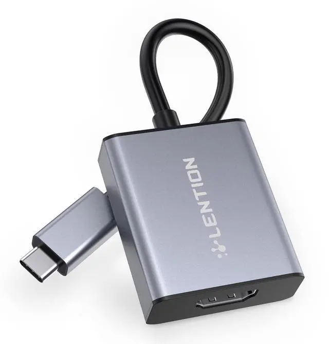 Main image of LENTION USB C to 4K HDMI Digital AV Adapter, Thunderbolt 3 to HDMI Adapter, for 2023-2016 MacBook Pro, New Mac Air/iPad/Surface,More, Stable Driver Certified (CB-4KHDMI, Space Gray)