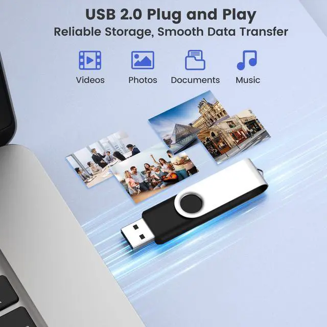 Alt view image 3 of 5 - ABLAZE 8GB USB C Flash Drive 10 Pack, OTG USB 2.0 + Type C Memory Stick Dual Type C Thumb Drive Compatible with iPhone 16/15, Android Smartphone, Computers, Tablets, Mac,iPad,PC