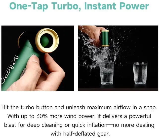 Alt view image 2 of 5 - KiCA JetFan 2S Combo Compressed AirCan Substitute,117000RPM Air Duster Electric Blower for ComputerKeyboard Cleaning,Hair Drying,Camping,Outdoors,Car,Barbershop,Handmade,Rechargable,Metal Body,Black