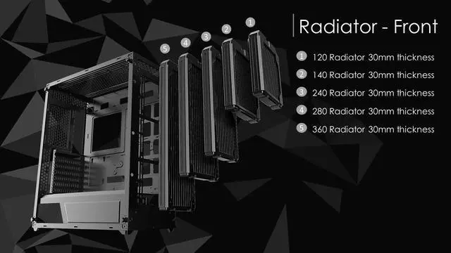 Alt view image 5 of 5 - RAIJINTEK PONOS MS4, Mid-Tower PC Case, with Tempered Glass and Front Mesh, EEB M/B, Comes with 4pcs 12025 ARGB Fans, Compatible with Max. 390mm VGA Card, USB3.0 and Magnetic Dust Filters