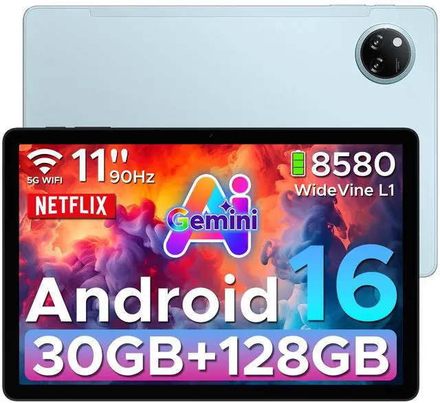 Main image of DOOGEE Tab A9 Pro+ Android 16 Tablet,11 inch Tablet with 90Hz Display,30GB+128GB/2TB TF Octa-Core Gaming Tablets,8580mAh,1080P,Bluetooth 5.0+5G WiFi Tablets,13MP+5MP,Face ID/OTG