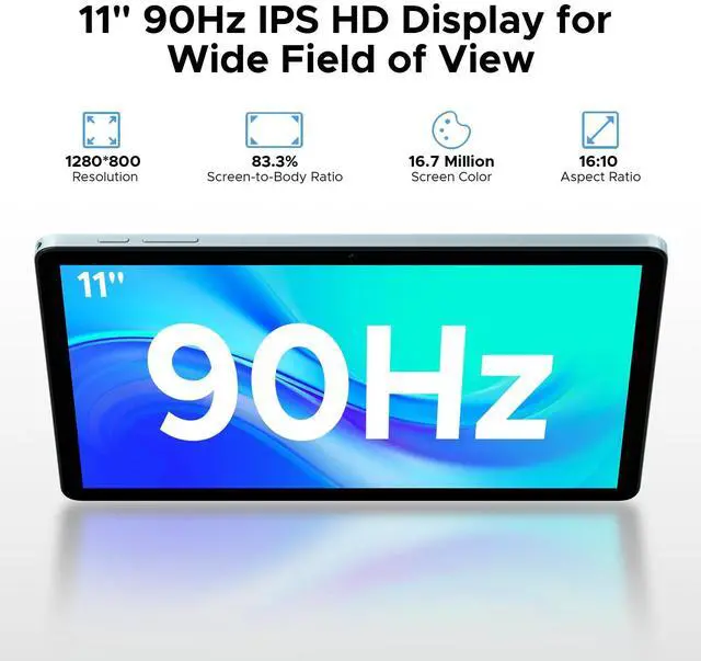 Alt view image 4 of 5 - DOOGEE Tab A9 Pro+ Android 16 Tablet,11 inch Tablet with 90Hz Display,30GB+128GB/2TB TF Octa-Core Gaming Tablets,8580mAh,1080P,Bluetooth 5.0+5G WiFi Tablets,13MP+5MP,Face ID/OTG