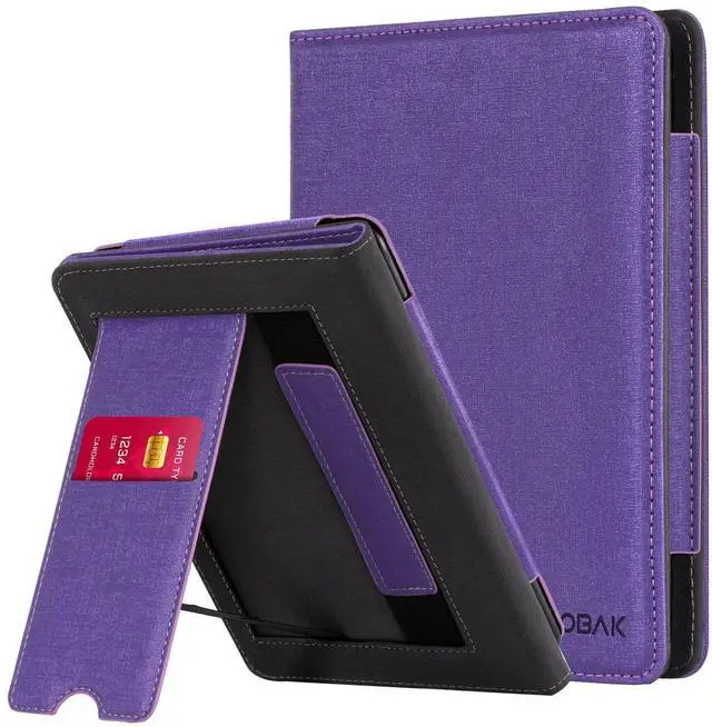 Main image of CoBak Case with Stand for Kindle Paperwhite -with Auto Sleep Wake, Card Slot, Hand Strap Feature - Fits Kindle Paperwhite 11th Generation 6.8" Signature Edition 2021 Released,Tomato